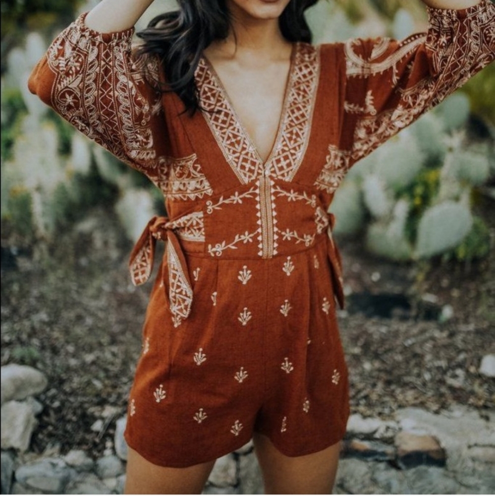 Free people azalia embroidered romper